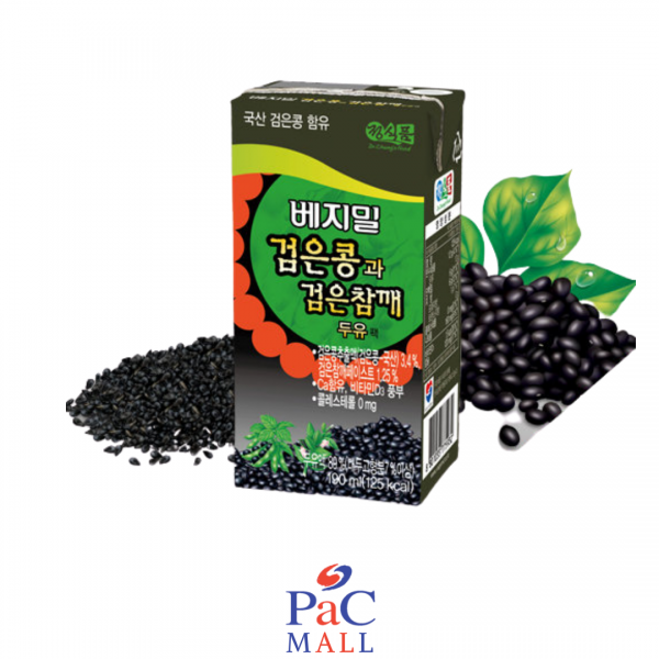 VEGEMIL SOY DRINK (BLACK BEAN & SESAME SEED 검은콩참깨두유) - 190 ML