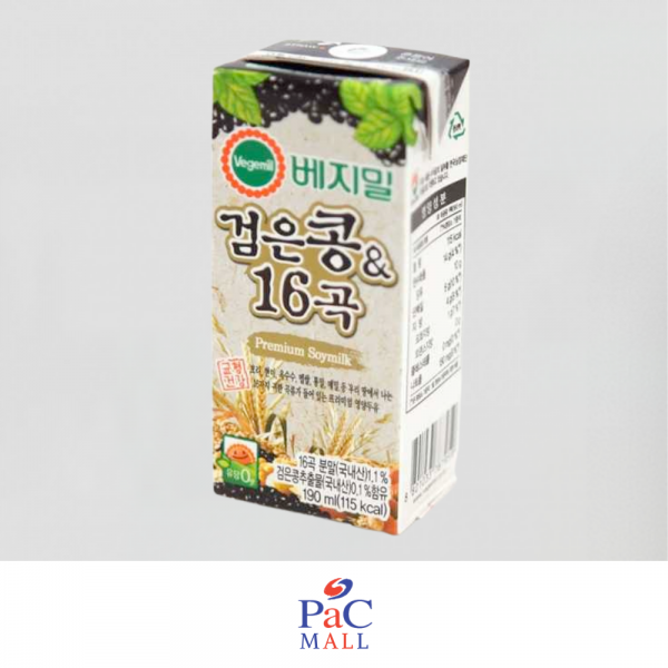 VEGEMIL LATTE DI SOIA NERA CON 16 CEREALI 16곡두유- 190 ML