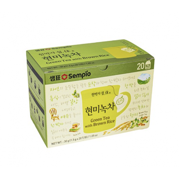 SEMPIO TÈ VERDE CON RISO INTEGRALE 현미녹차- 20 bustine x 1,5 g