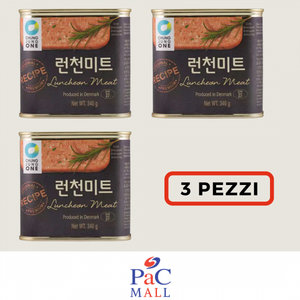 PROMO 3 X CHUNGJUNGONE - LUNCHEON MEAT (SPAM) - Carne di maiale in lattina (런천미트) - 340g