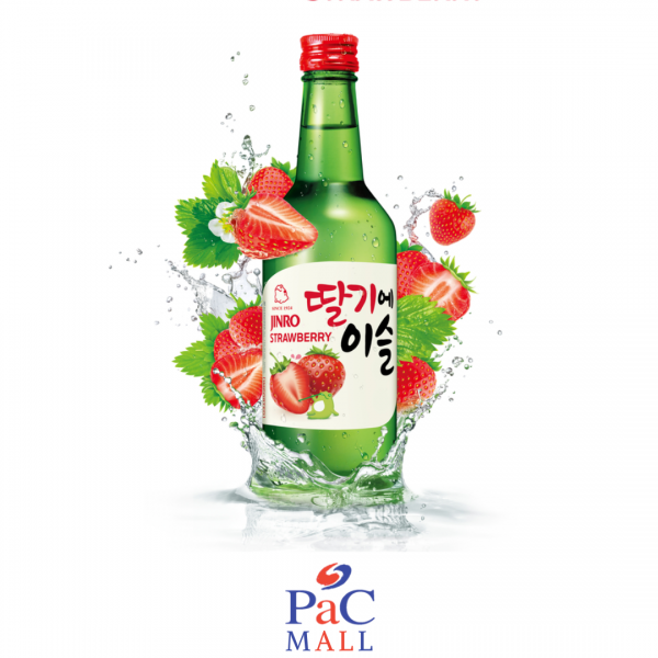 HITEJINRO SOJU CHAMISUL (GUSTO FRAGOLA) 딸기이슬(ALC. 13%) - 360 ml