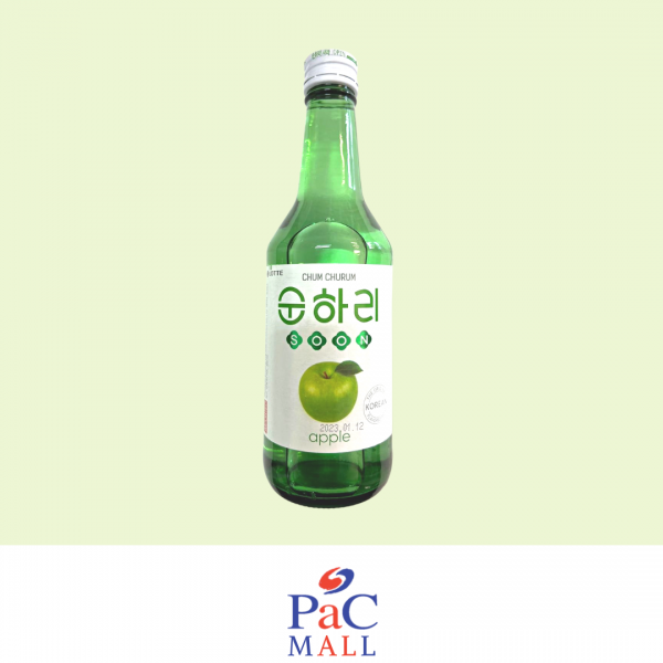 LOTTE CHILSUNG SOJU CHUM-CHURUM (GUSTO MELA 사과소주) (ALC. 12％) - 350ml