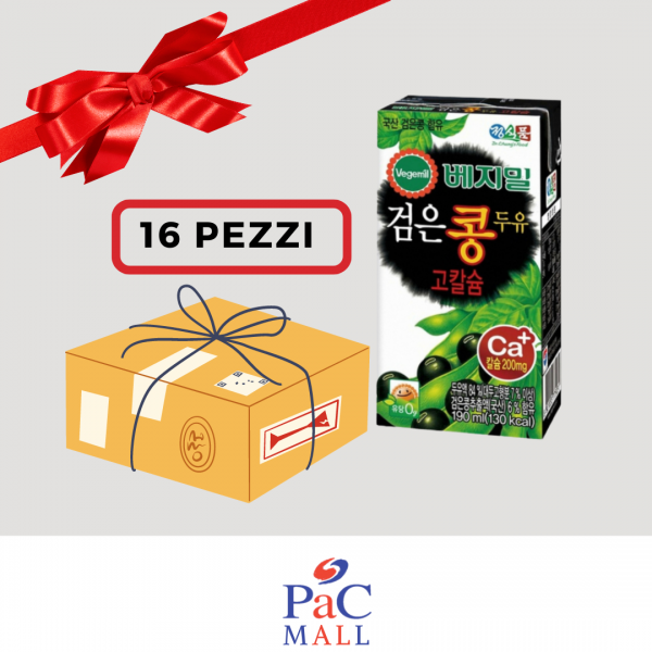 PROMO 16 X VEGEMIL LATTE DI SOIA NERA CON CALCIO 검은콩칼슘두유 - 190ML
