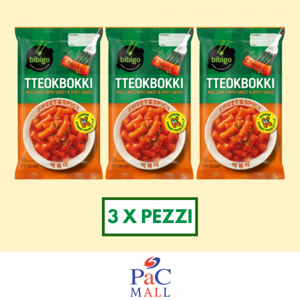 PROMO 3 X BIBIGO TTEOKBOKKI POUCH DOLCE PICCANTE(달콤떡볶이파우치) 360G (scad 22/01/2026)