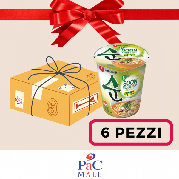 PROMO 6 X NONGSHIM SOON CUP RAMYUN CON VERDURE 순컵 (NON PICCANTE) 67g *SCAD 15 NOV 2026