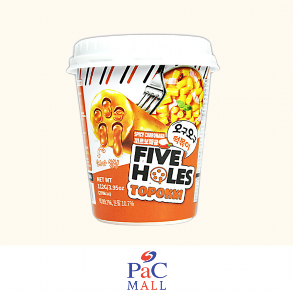 PAC 오구오구 카르보매콤떡볶이 Topokki  FIVE HOLES  Carbo spicy - 112g