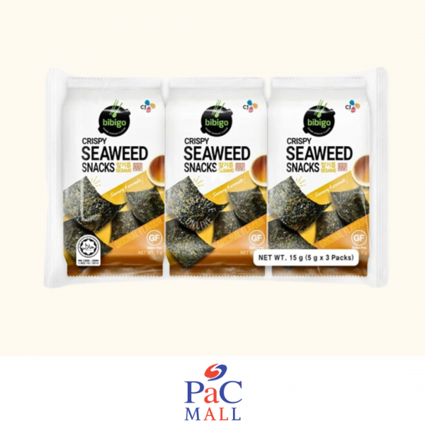 BIBIGO CRISPY SEAWEED SNACKS ORIGINAL 비비고오리지널스낵김 - 15G(5G*3)