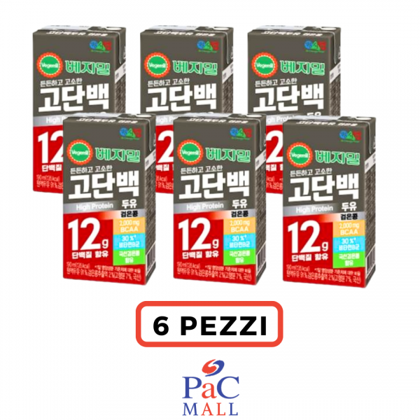 PROMO 6 X VEGEMIL LATTE DI SOIA NERA CON PROTEINNA 고단백두유- 190 ML