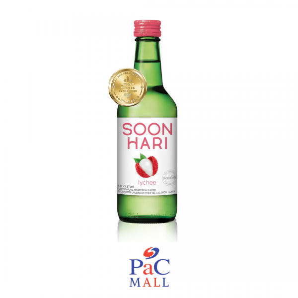 LOTTE CHILSUNG SOJU CHUM-CHURUM (GUSTO LYCHEE) 순하리 리치 (ALC. 12%) - 350ml